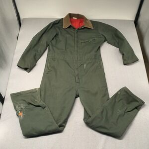 Vintage Wrangler Big Ben Insulated Coveralls Jumpsuit Mens M Olive Grunge Thrash